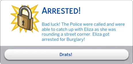 Burglar Arrest Симс 4