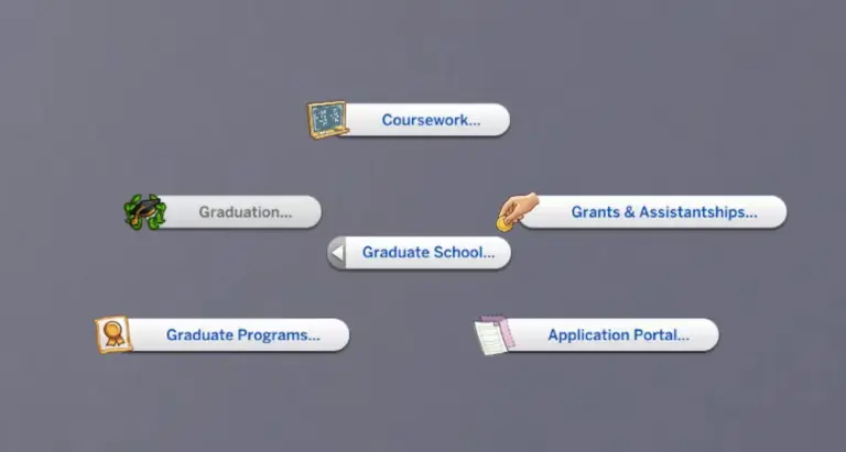 Simvanced Degrees: Graduate School: игровой скриншот 2 для Симс 4