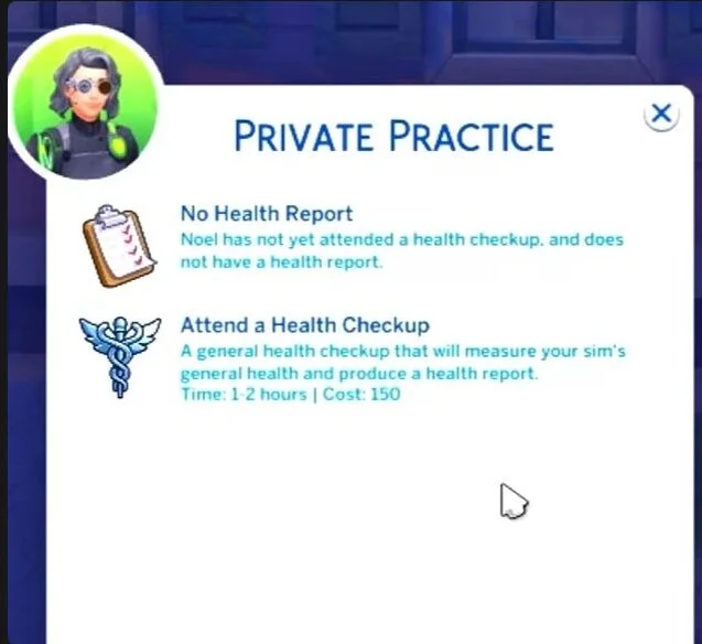 Private Practice Menu